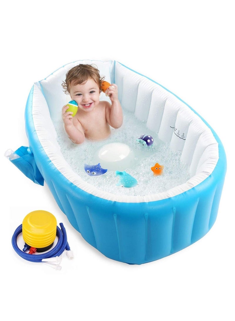 Bestway Inflatable Baby Bath Tub Comfortable Bather Foldable Inflatable Bathtub Wtih Mattress Inflatable Air Pump - Image 4